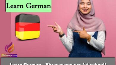Learn German – Phrases you use (at school)