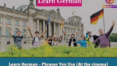 Learn German – Phrases You Use (At the cinema)