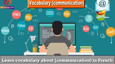 Learn vocabulary about (communication) in French