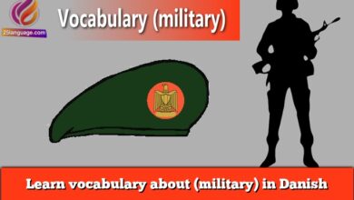 Learn vocabulary about (military) in Danish