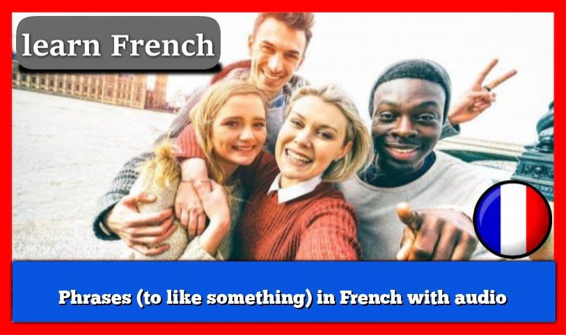 Phrases (to like something) in French with audio
