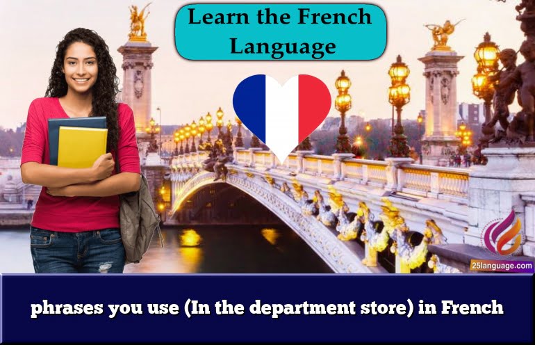 phrases you use (In the department store) in French