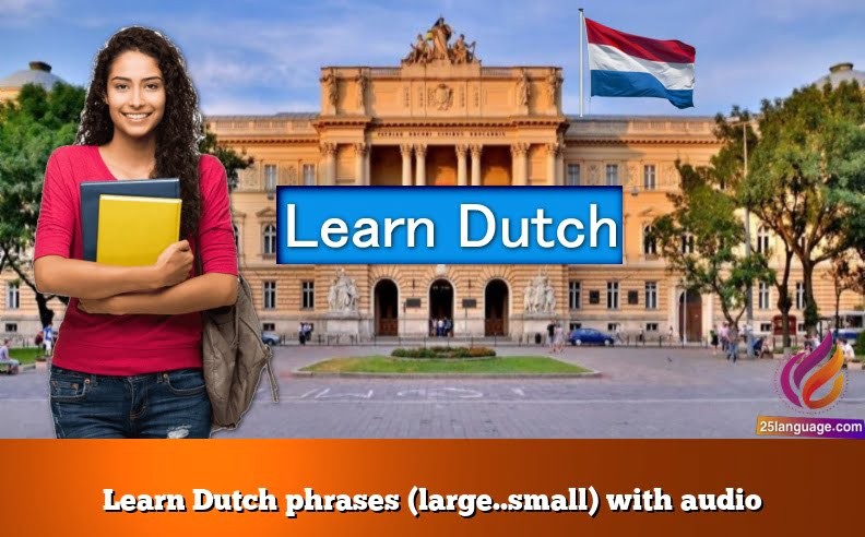 Learn Dutch phrases (large..small) with audio