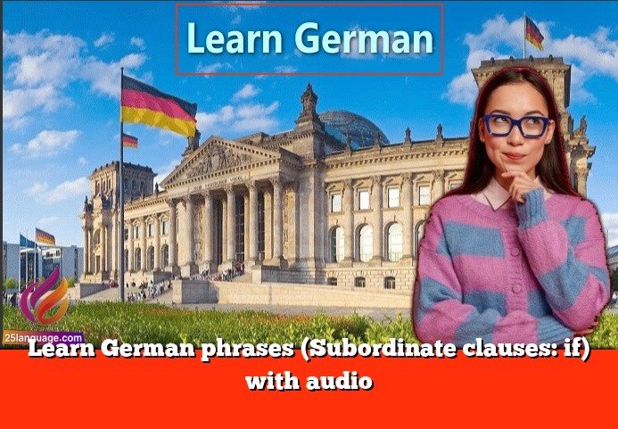 Learn German phrases (Subordinate clauses: if) with audio