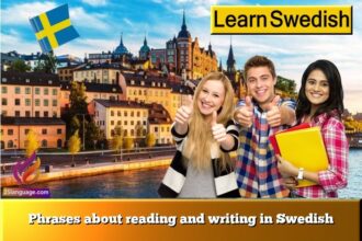 Phrases about reading and writing in Swedish