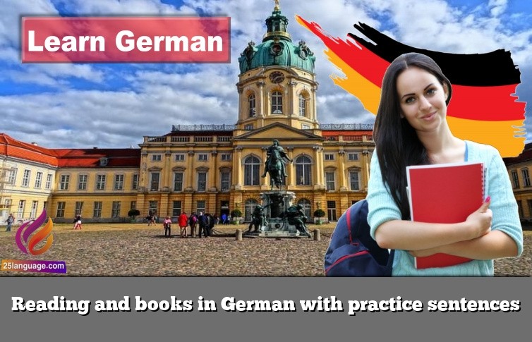 Reading and books in German with practice sentences