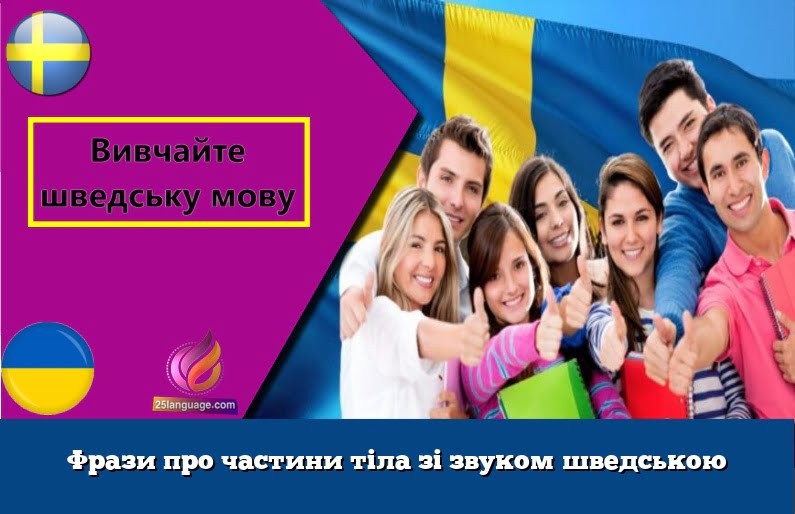 Фрази про частини тіла зі звуком шведською