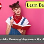 Learn Danish – Phrases (giving reasons 1) with sound