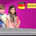 Information about agriculture in German