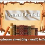 Learn phrases about (big – small) in Danish