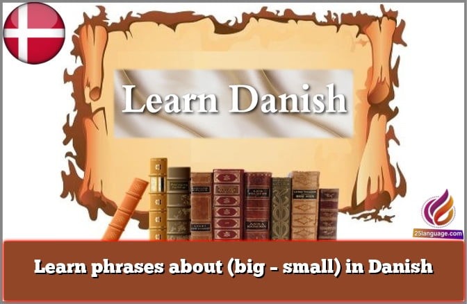 Learn phrases about (big – small) in Danish