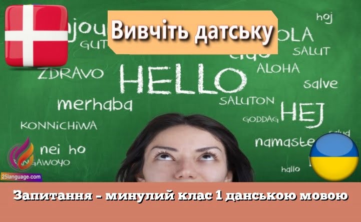 Запитання – минулий клас 1 данською мовою