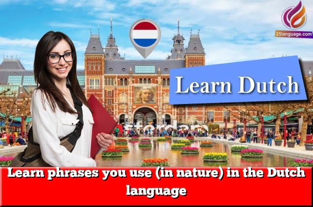 Learn phrases you use (in nature) in the Dutch language