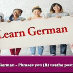 Learn German – Phrases you (At  usethe post office)