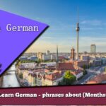 Learn German – phrases about (Months)