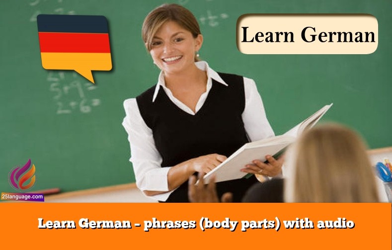 Learn German – phrases (body parts) with audio