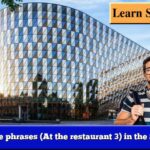 Learn the phrases (At the restaurant 3) in the Swedish