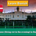 Phrases (Going out in the evening) in Danish