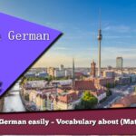 Learn German easily – Vocabulary about (Materials)