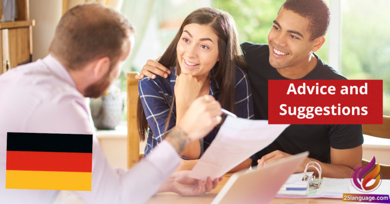Giving Advice and Suggestions in German