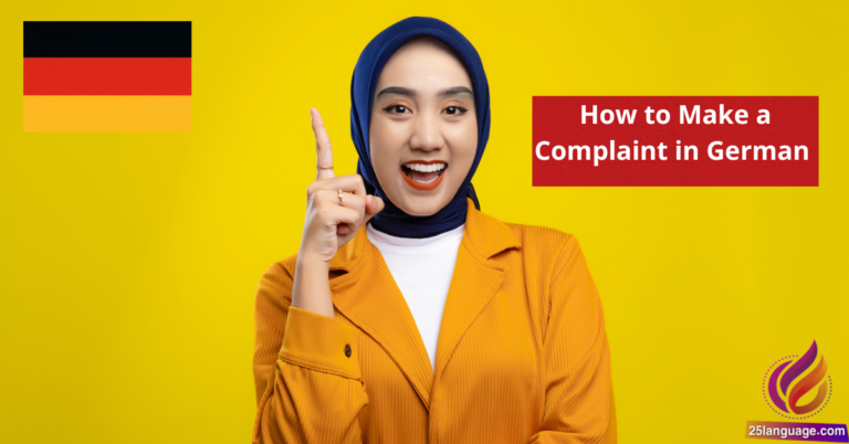 How to Make a Complaint in German
