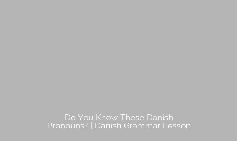 Do You Know These Danish Pronouns? | Danish Grammar Lesson